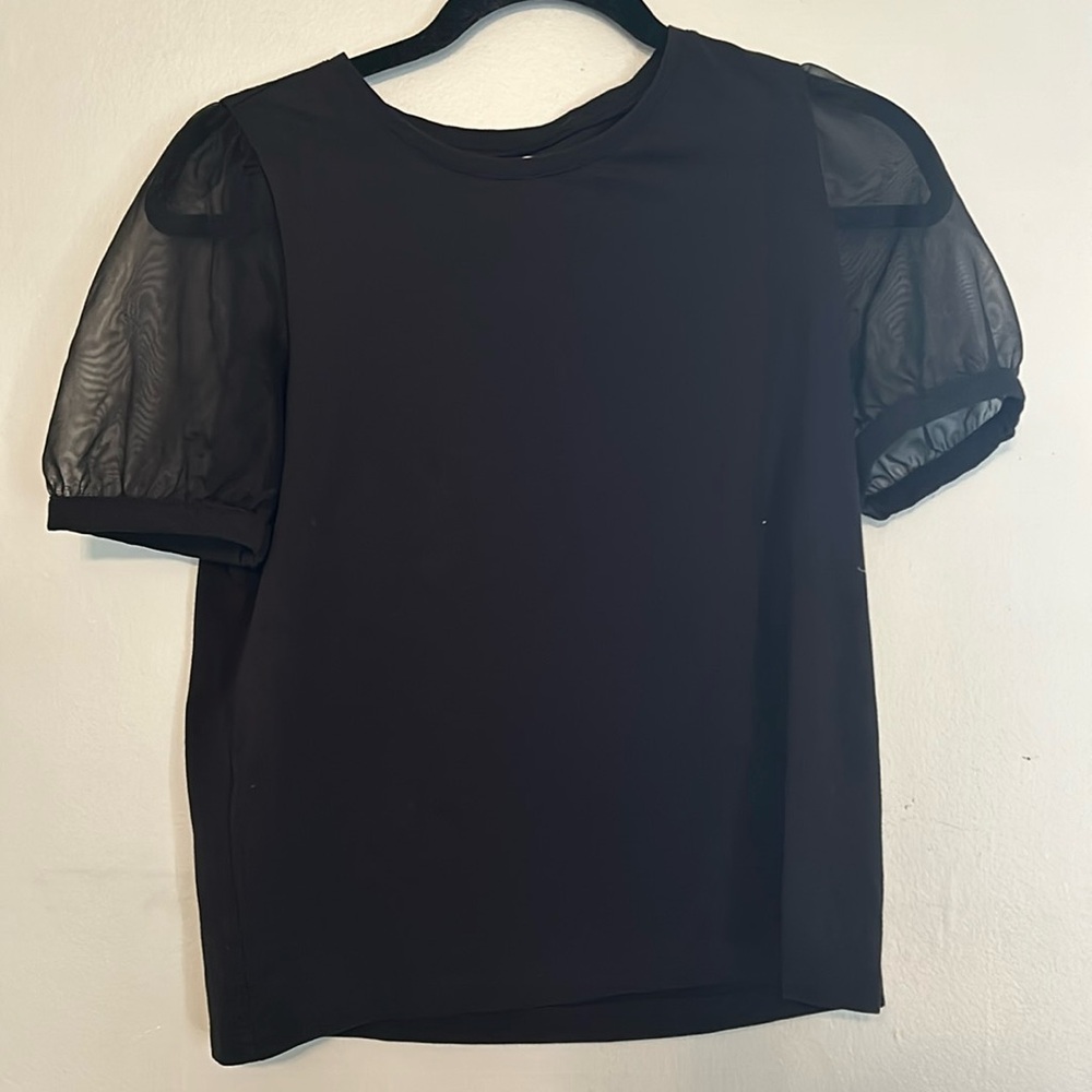 Madewell top with sheer sleeves size XS
